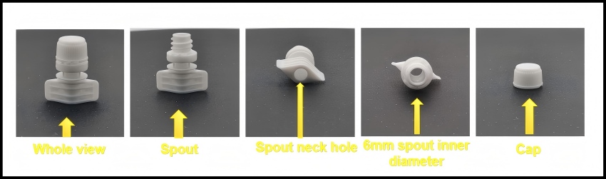 Characteristic of skin moisturizers pouch cap and plastic 6mm spout (HL060D)